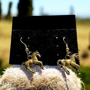 Horse Girl Western Vintage Handmade Rodeo Vegas Adorable Ranch Rustic Earrings